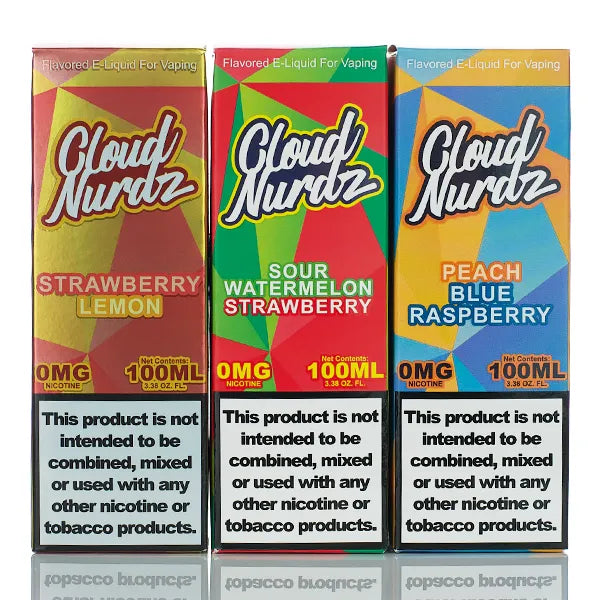 Cloud Nurdz E-Liquid - No Nicotine Vape Juice - 100ml