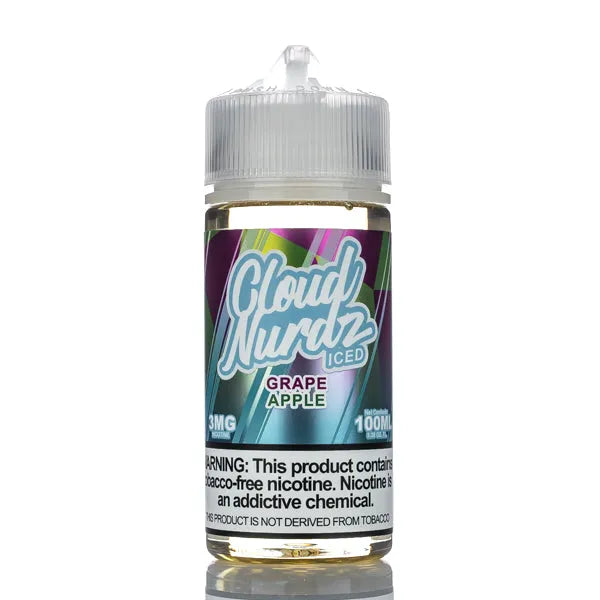 Cloud Nurdz E-Liquid - Grape Apple Iced - 100ml