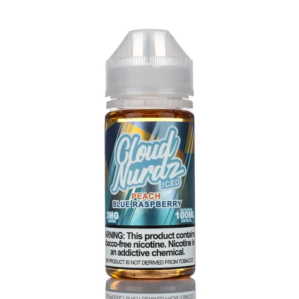 Cloud Nurdz E-Liquid - Peach Blue Raspberry Iced - 100ml