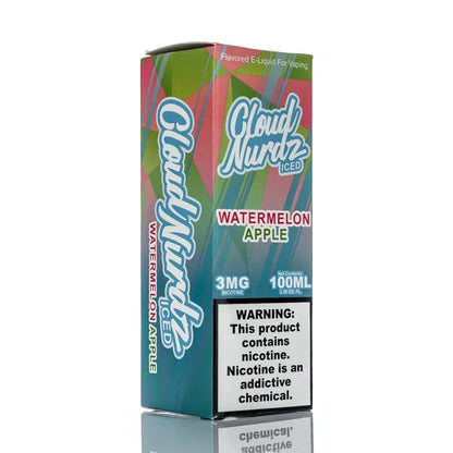 Cloud Nurdz E-Liquid - Watermelon Apple Iced - 100ml