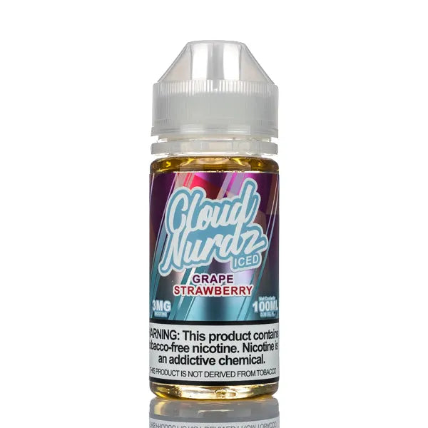 Cloud Nurdz E-Liquid - Grape Strawberry Iced - 100ml