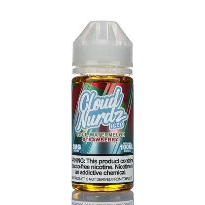 Cloud Nurdz E-Liquid - Sour Watermelon Strawberry Iced - 100ml