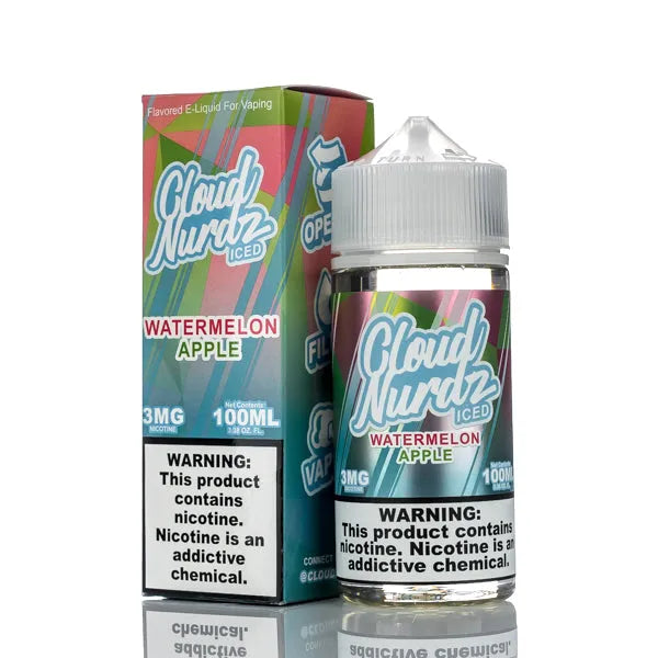 Cloud Nurdz E-Liquid - Watermelon Apple Iced - 100ml