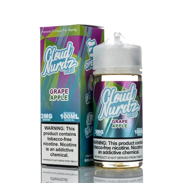 Cloud Nurdz E-Liquid - Grape Apple Iced - 100ml