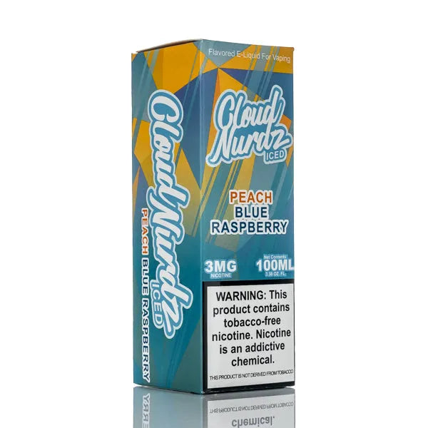 Cloud Nurdz E-Liquid - Peach Blue Raspberry Iced - 100ml