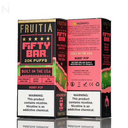 FRUITIA X Fifty Bar 20K 20000 Puffs Disposable - 16mL