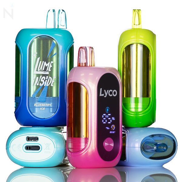 Lyco Mini Box 50K disposable vape 50000 puffs 20mL prefilled dual-mesh coils ECO BOOST USB-C rechargeable vape device
