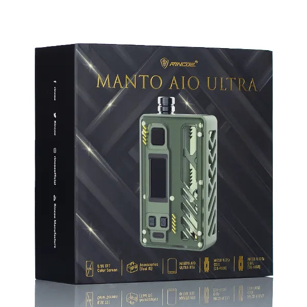 Rincoe Manto AIO Ultra 80W Boro Mod and RBA Kit