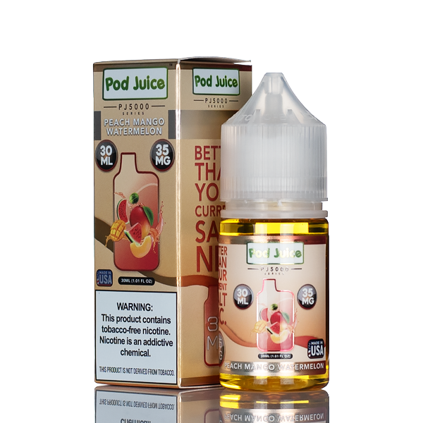 Pod Juice Salt PJ5000 - Peach Mango Watermelon - 30ml