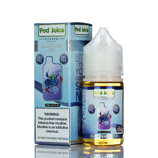 Pod Juice Salt PJ5000 - Blue Razz Ice - 30ml