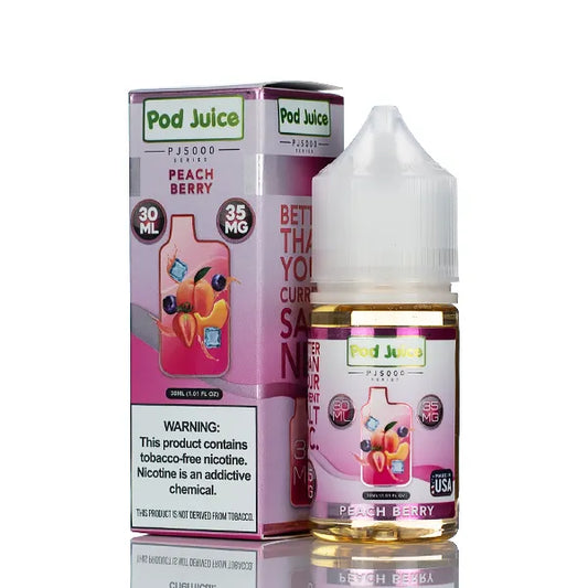 Pod Juice Salt PJ5000 - Peach Berry - 30ml