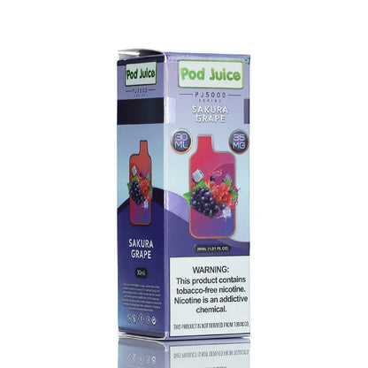 Pod Juice Salt PJ5000 - Sakura Grape - 30ml