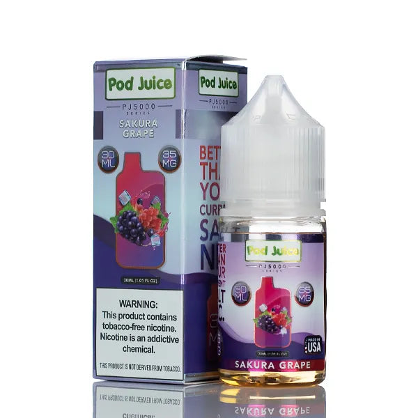 Pod Juice Salt PJ5000 - Sakura Grape - 30ml