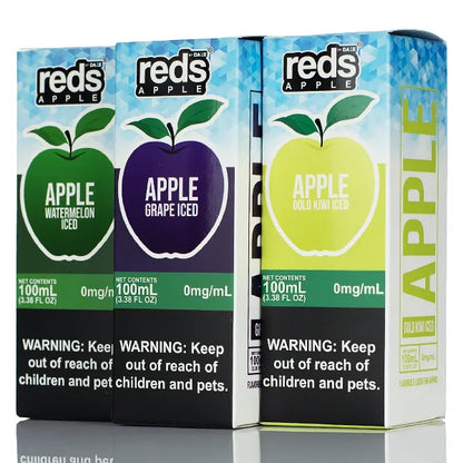 7 Daze Reds Apple ICED - No Nicotine Vape Juice - 100ml