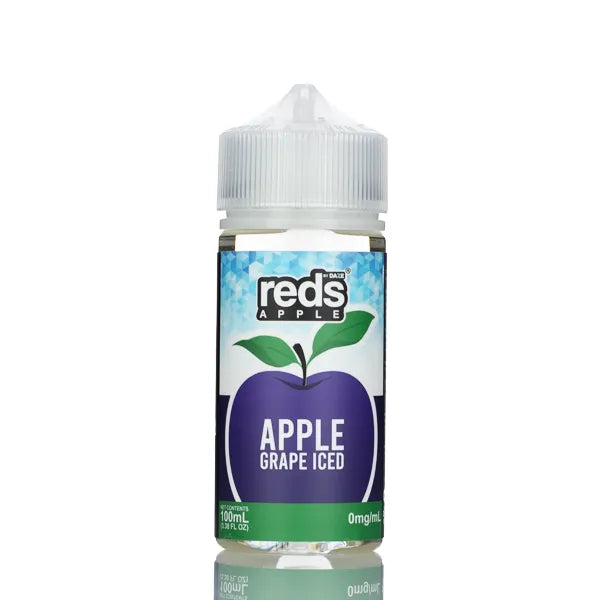 7 Daze Reds Apple ICED - No Nicotine Vape Juice - 100ml