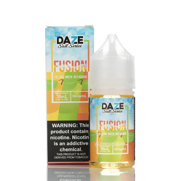 7 Daze Fusion TFN Salt - Yellow Green Red Mango ICED - 30ml