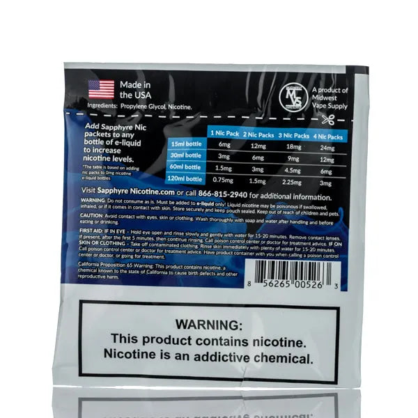 Sapphyre Nic Shot - Nicotine Additive