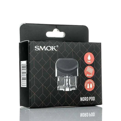 SMOK Replacement Pod Pack of 2 - 0.6 ohm Mesh, 1.4 ohm Regular, and Refillable Pod SMOK Nord Replacement Cartridge